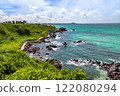 A beautiful view of Jeju Island's coastal road, Korea 122080294