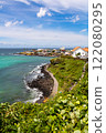 A beautiful view of Jeju Island's coastal road, Korea 122080295