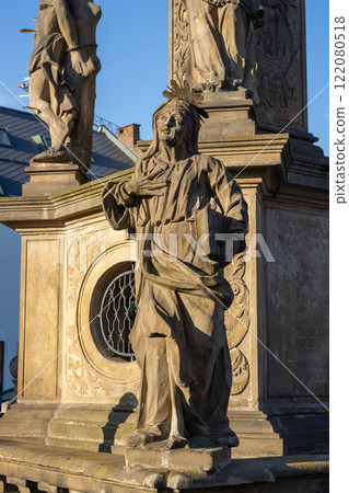 Plague column from 18.century, Mohelnice, Czechia Plague column from 18.century, Mohelnice, Czechia 122080518