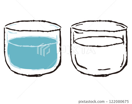 Glass with Feng Shui drawn by pen Glass with Feng Shui drawn by pen 122080675