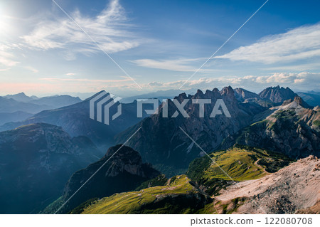 National Nature Park Tre Cime In the Dolomites Alps. Beautiful nature of Italy. 122080708