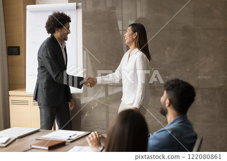 Employee get appreciated or awarded for skills and professional achievements 122080861