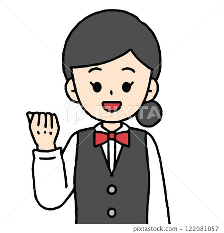 一名女辦公室職員正在做拳頭泵 一名女辦公室職員正在做拳頭泵 122081057