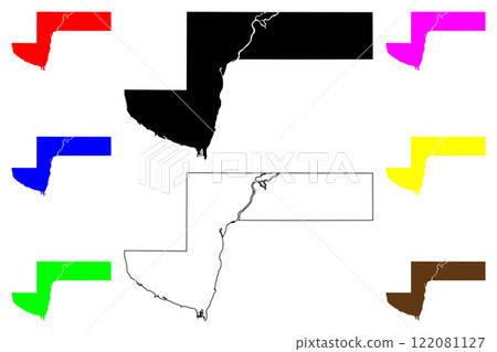 Pepin County, State of Wisconsin (U.S. county, United States of America, US) map vector illustration, scribble sketch map 122081127
