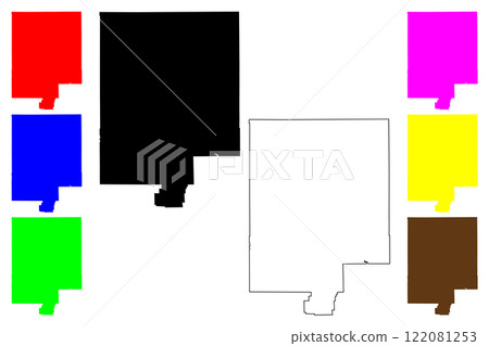 Converse County, State of Wyoming (U.S. county, United States of America, US) map vector illustration, scribble sketch Converse map 122081253