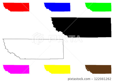 Sheridan County, State of Wyoming (U.S. county, United States of America, US) map vector illustration, scribble sketch Sheridan map Sheridan County, State of Wyoming (U.S. county, United States of America, US) map vector illustration, scribble sketch Sheridan map 122081262