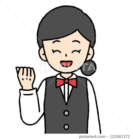 一名女辦公室職員正在做拳頭泵 一名女辦公室職員正在做拳頭泵 122081372
