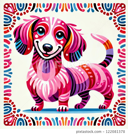 Illustration of a cute dog 122081378