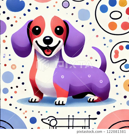 Illustration of a cute dog 122081381