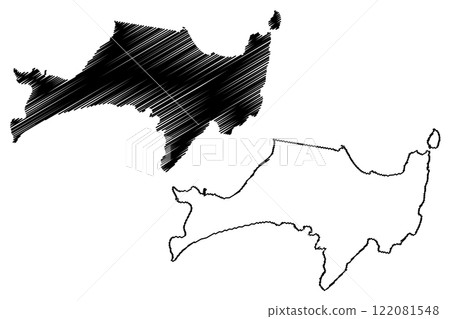 Jervis Bay Territory (Commonwealth of Australia, JBT) map vector illustration, scribble sketch Jervis Bay map 122081548