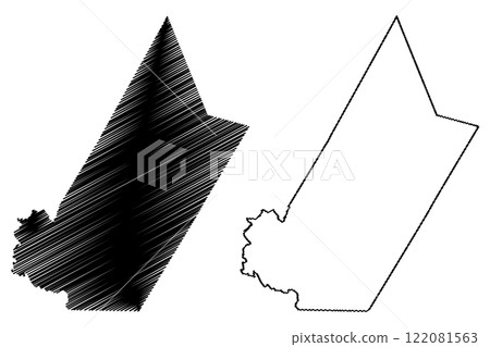 York County (Canada, New Brunswick Province, North America) map vector illustration, scribble sketch York map York County (Canada, New Brunswick Province, North America) map vector illustration, scribble sketch York map 122081563