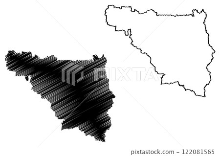 Armidale Regional Council (Commonwealth of Australia, New South Wales, NSW) map vector illustration, scribble sketch Armidale Region map 122081565