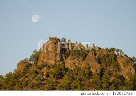 Morro de La Negra and moon. 122081726