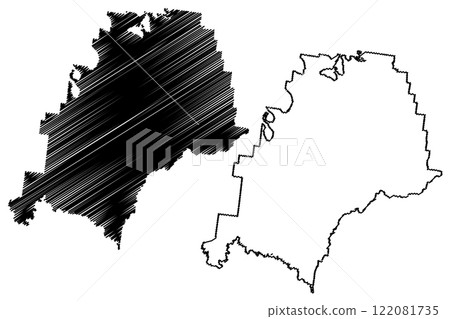 Balranald Shire (Commonwealth of Australia, New South Wales, NSW) map vector illustration, scribble sketch Balranald map Balranald Shire (Commonwealth of Australia, New South Wales, NSW) map vector illustration, scribble sketch Balranald map 122081735
