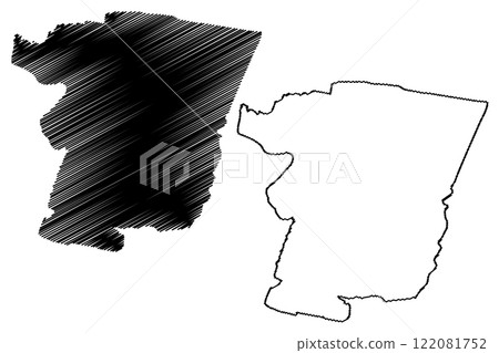 Camden Council (Commonwealth of Australia, New South Wales, NSW) map vector illustration, scribble sketch Camden map 122081752