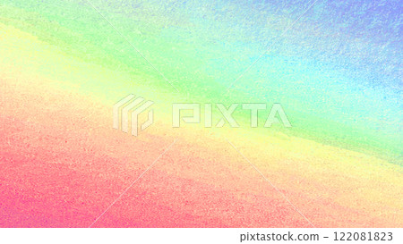 Rainbow pattern, rainbow, colorful, colored pencil pattern, gradation, 16:9 / background material 122081823
