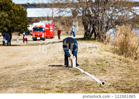 Sayama City Fire Department New Year's Parade: Water Discharge Training Sayama City Fire Department New Year's Parade: Water Discharge Training 122081865