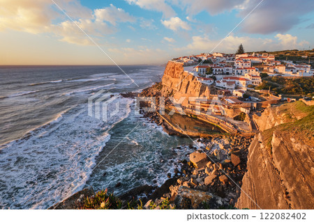 Scenic view of the seaside village of Azenhas do Mar, Portugal 122082402