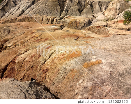 Quarry for the extraction of multi-colored clay in the Ural Mountains Quarry for the extraction of multi-colored clay in the Ural Mountains 122082533