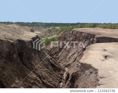 Quarry for the extraction of multi-colored clay in the Ural Mountains Quarry for the extraction of multi-colored clay in the Ural Mountains 122082536