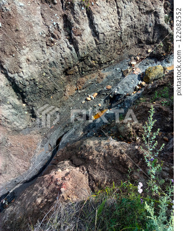Quarry for the extraction of multi-colored clay in the Ural Mountains Quarry for the extraction of multi-colored clay in the Ural Mountains 122082552