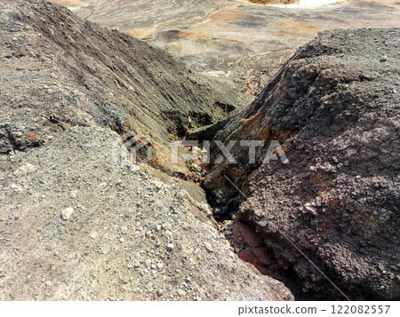 Quarry for the extraction of multi-colored clay in the Ural Mountains 122082557