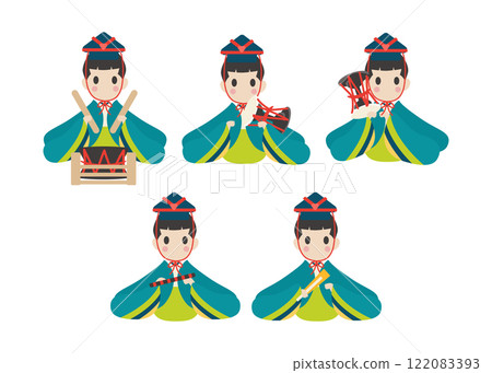 Hinamatsuri 五人音樂伴奏向量圖 122083393
