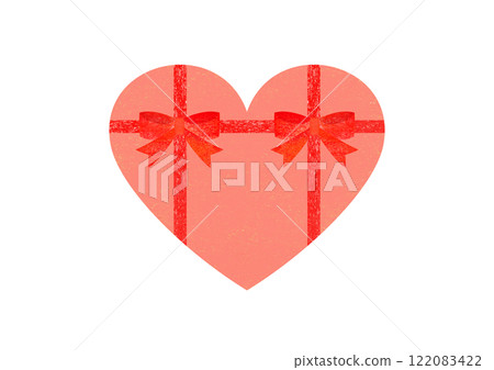 Heart and ribbon Heart and ribbon 122083422