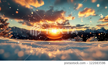 依然是雪和日出 122083596