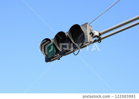 Traffic light blue Traffic light blue 122083991