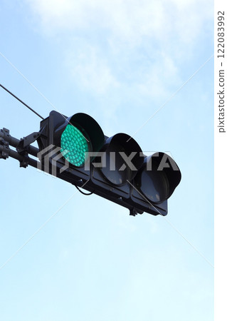 Traffic light blue Traffic light blue 122083992