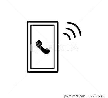 Smartphone call icon illustration vector 122085360