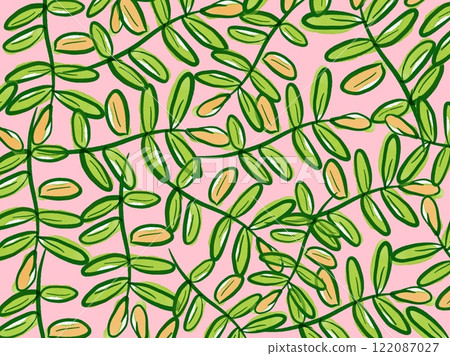 綠葉青枝黃花苞背景圖 綠葉青枝黃花苞背景圖 122087027