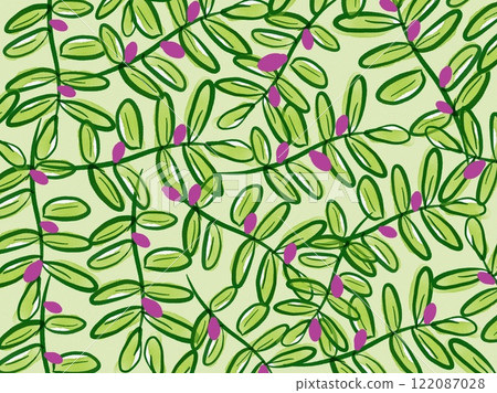 Green branches, green leaves and purple fruits Green branches, green leaves and purple fruits 122087028