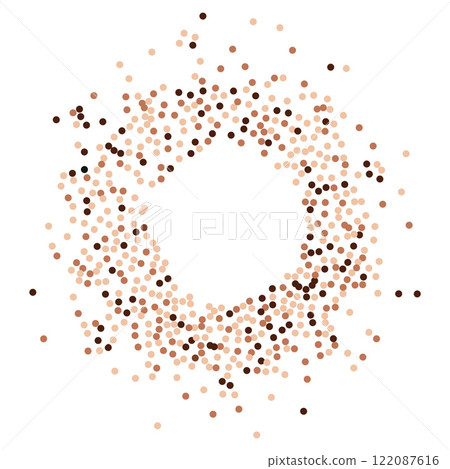Brown circular dotted frame Brown circular dotted frame 122087616