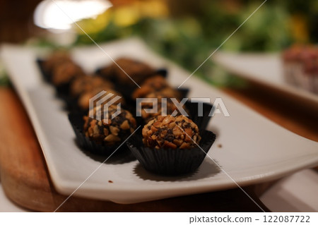 Catering buffet for events in a restaurant or hotel. Food styling and restaurant meal serving. Catering buffet for events in a restaurant or hotel. Food styling and restaurant meal serving. 122087722