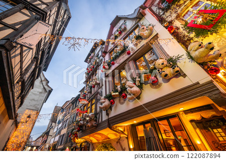 Christmas decorations in Strasbourg, France, teddy bears 122087894