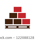 Logo of the delivery company Pallet and boxes icon 122088128