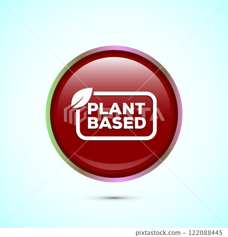 Plant based product icon design illustration. plant based food, natural ingredients. Button design Plant based product icon design illustration. plant based food, natural ingredients. Button design 122088445