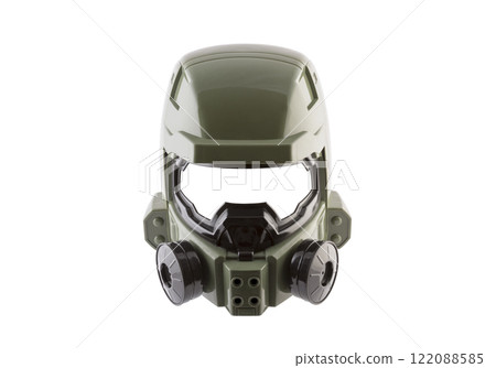 Special forces green helmet isolated on white background with clipping path 122088585