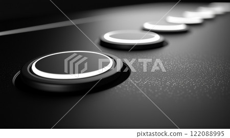A sleek grayscale user interface design featuring high-contrast buttons for enhanced accessibility. Generative AI A sleek grayscale user interface design featuring high-contrast buttons for enhanced accessibility. Generative AI 122088995