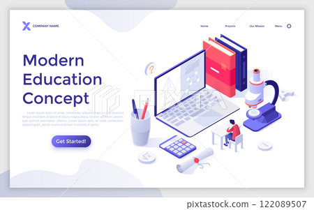 Modern Isometric Vector Illustration Modern Isometric Vector Illustration 122089507