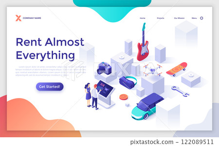 Modern Isometric Vector Illustration Modern Isometric Vector Illustration 122089511