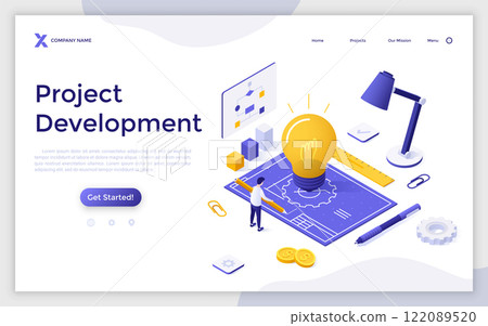 Modern Isometric Vector Illustration Modern Isometric Vector Illustration 122089520