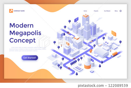 Modern Isometric Vector Illustration Modern Isometric Vector Illustration 122089539