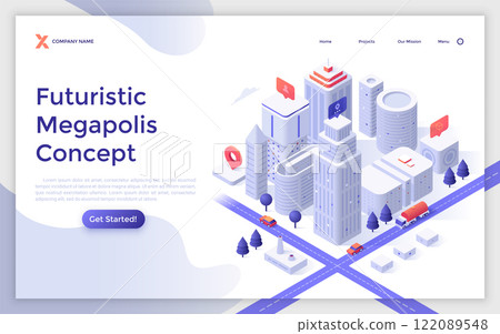 Modern Isometric Vector Illustration 122089548