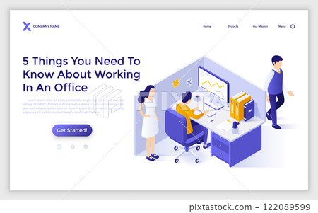 Modern Isometric Vector Illustration Modern Isometric Vector Illustration 122089599