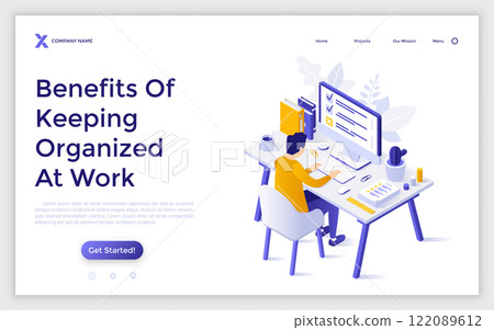 Modern Isometric Vector Illustration 122089612