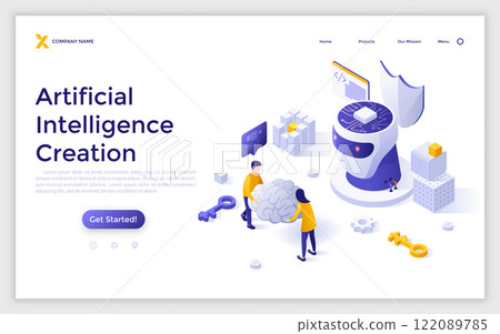 Modern Isometric Vector Illustration Modern Isometric Vector Illustration 122089785