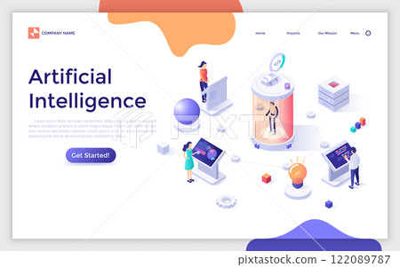 Modern Isometric Vector Illustration Modern Isometric Vector Illustration 122089787